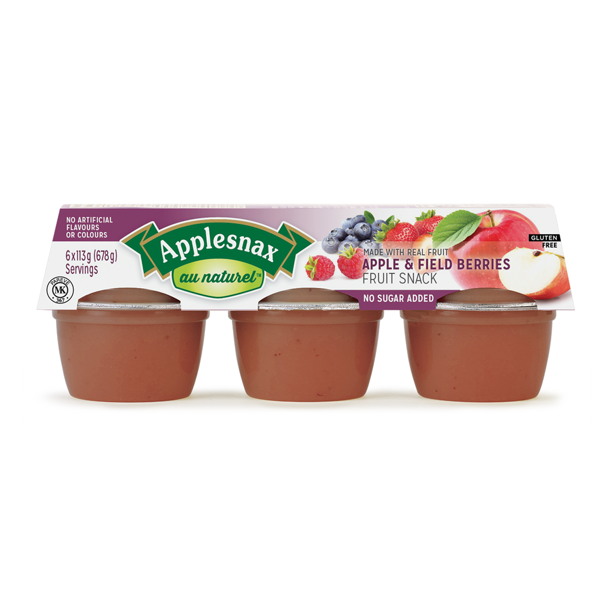 Applesnax Au Naturel Apple & Fieldberry Cups