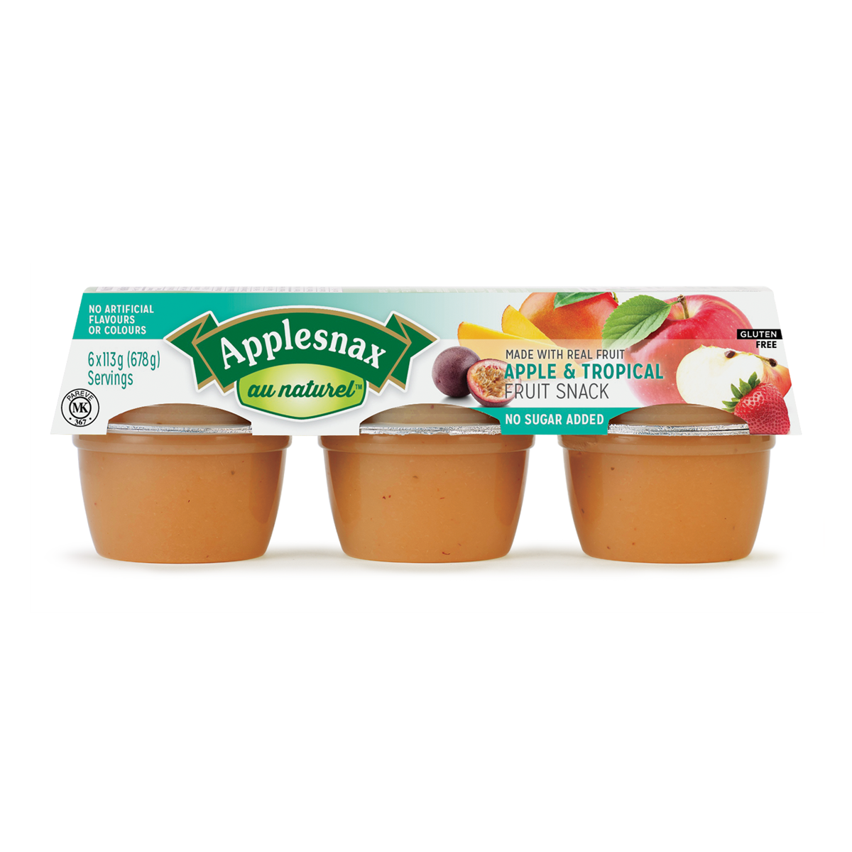 Portion Applesnax au naturel pommes & fruits tropicaux