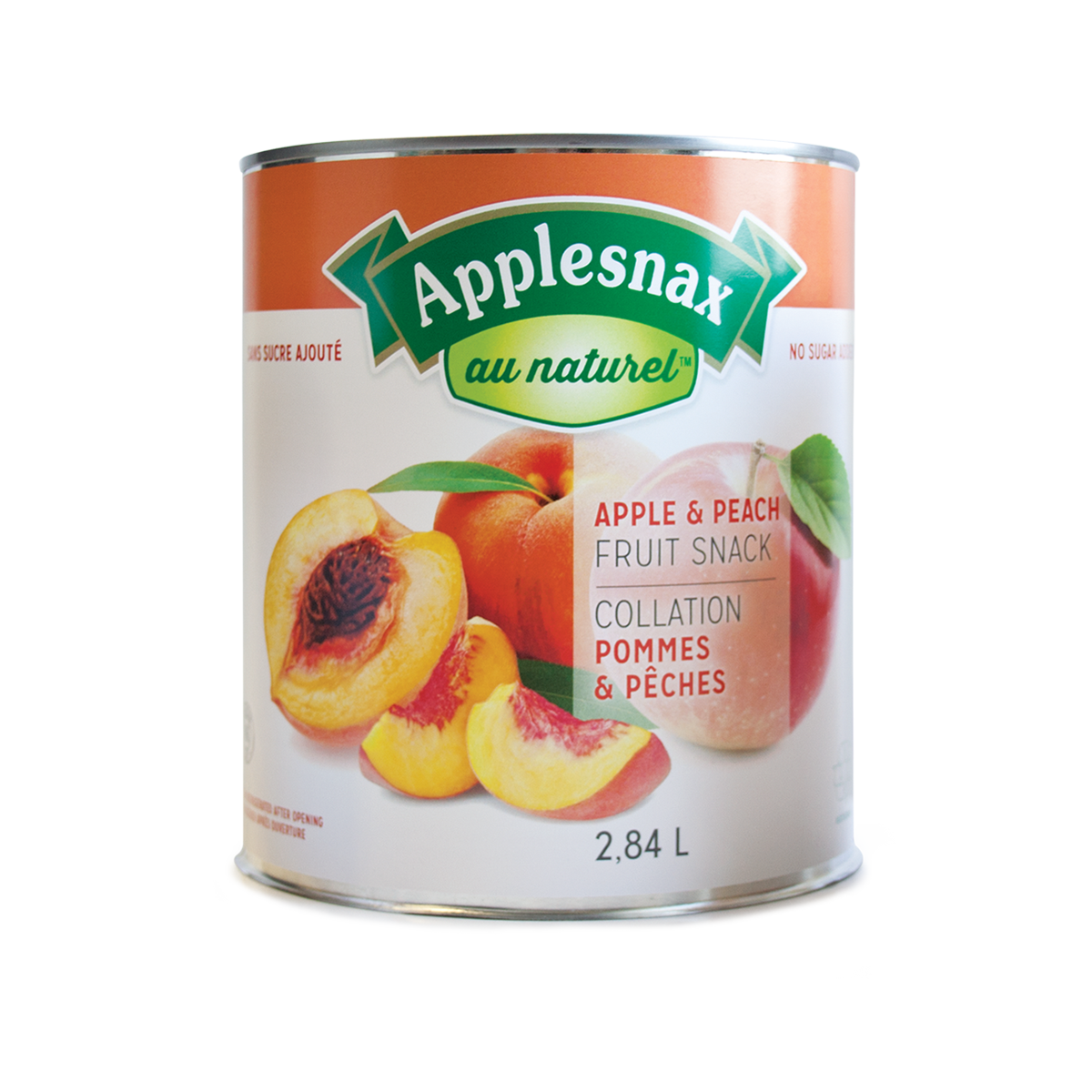 Applesnax Au Naturel Apple & Peach Can