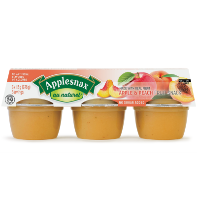 Portion Applesnax au naturel pommes & pêches